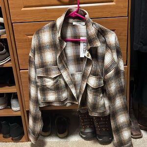 12th tribe cropped flannel